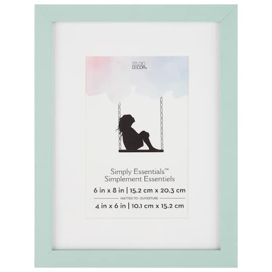 Teal Linear 4&#x22; x 6&#x22; Frame with Mat, Simply Essentials&#x2122; by Studio D&#xE9;cor&#xAE;